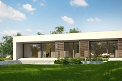 Современный дом с 4 спальнями, гаражом на 2 машины и большими окнами