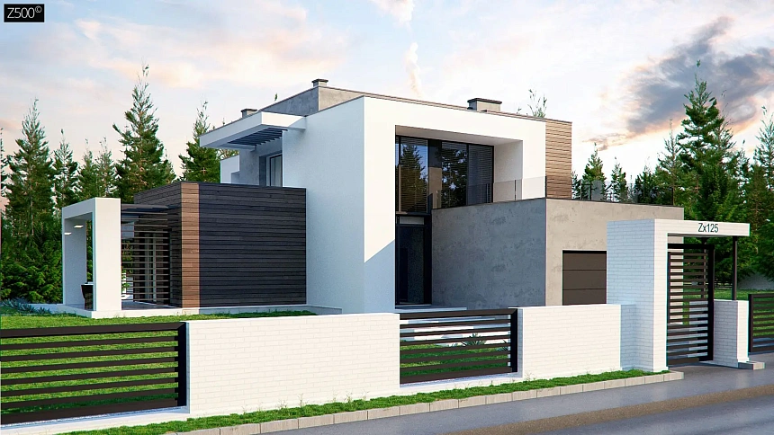 Проект просторного и комфортного дома в стиле кубизм