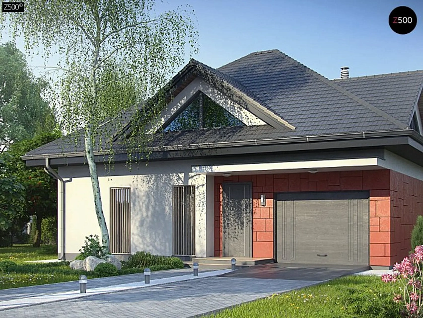 Проект одноэтажного дома Z278 адаптированный под строительство в сейсмических районах