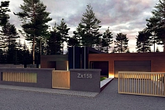 Современный дом с одноуровневой планировкой для большой семьи