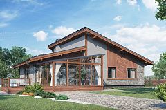 Одноэтажный дом со свободной планировкой на холодном чердаке.