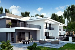 Современный двухсемейный дом с отдельными входами