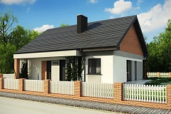 Вариант проекта Z316 с измененной планировкой помещений и двускатной кровлей