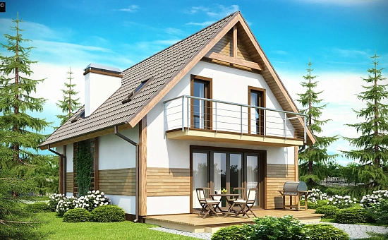 Предложение выгодного и практичного дома, подходящего для удлиненного или, наоборот, неглубокого участка.