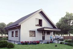 Мансардный дом с 3мя спальнями и дополнительными зонами хранения.