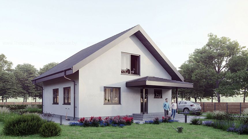 Мансардный дом с 3мя спальнями и дополнительными зонами хранения.