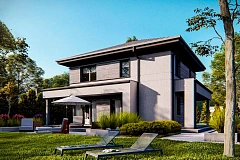 Проект современного двухэтажного дома