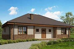 Версия проекта Z10 с кирпичной облицовкой фасадов.