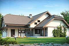 Просторный элегантный особняк с гаражом для двух автомобилей.