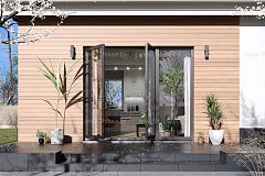 Проект компактного и функционального одноэтажного дома с тремя спальнями.