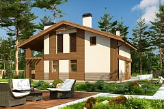 Проект бани с дополнительными комнатами отдыха