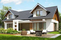 Практичный двухквартирный дом с общими входом и техническим помещением.