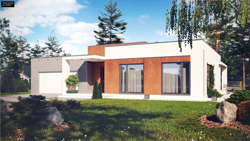 Комфортный современный дом со светлым и уютным интерьером.