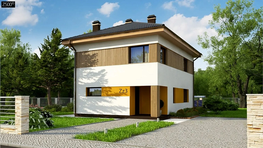 Компактный проект двухэтажного дома