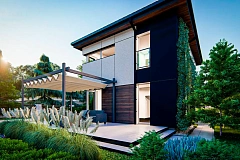 Современный проект дома с 3 спальнями