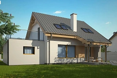 Вариант мансардного проекта Z146 c&nbsp;&nbsp;гаражом с правой стороны