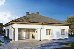 Одноэтажный дом с гаражом и 3мя спальнями.