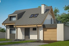 Вариант мансардного проекта Z146 c&nbsp;&nbsp;гаражом с правой стороны