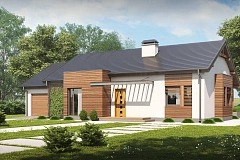 Вариант проекта Z93 с гаражом на одну машину