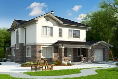 Элегантный двухэтажный дом с гаражом, с 5 спальнями