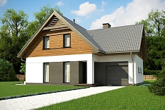 Современный жилой дом с гаражом