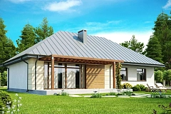 Вариант проекта Z140 с фронтальным расположением кухни.