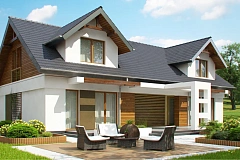 Практичный двухквартирный дом с общими входом и техническим помещением.