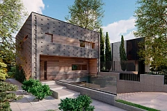 Современный двухэтажный дом с подземным гаражом