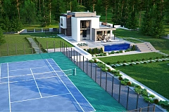 Проект просторного и комфортного дома в стиле кубизм