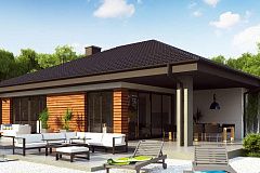 Проект комфортного и функционального одноэтажного дома.