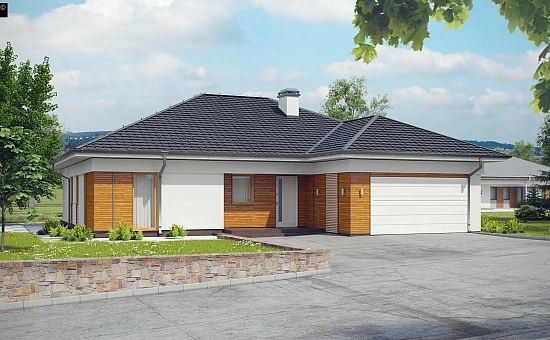 Комфортный одноэтажный дом, в каждой спальне собственная ванная комната.