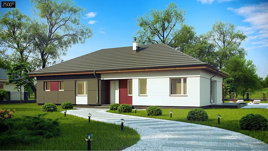 Комфортный одноэтажный дом в традиционном стиле