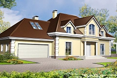 Добротный особняк изысканного дизайна с гаражом для двух авто.