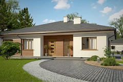 Вариант одноэтажного дома Z321 с измененной планировкой