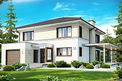 Комфортный двухэтажный дом со вторым светом над гостиной