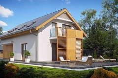 Практичный и уютный дом, идеально подходящий для вытянутого участка.