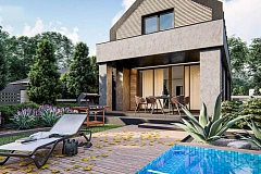 Современный дом для узкого участка