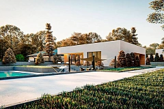 Вариант cовременного одноэтажного дома Zx176 с измененной планировкой