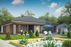 Проект стильного одноэтажного дома с функциональной планировкой