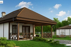 Вариант дома Z16 с мансардой