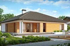 Версия одноэтажного дома Z199 с измененной планировкой