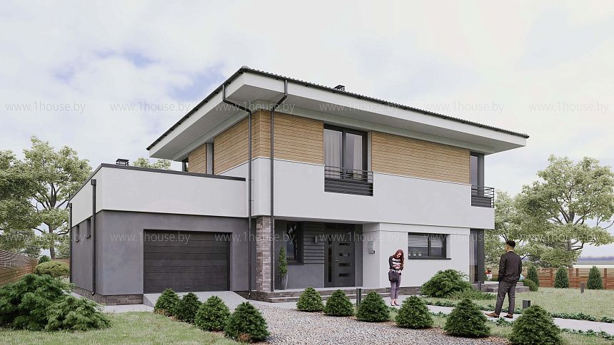 Двухэтажный дом с 4-мя спальнями.