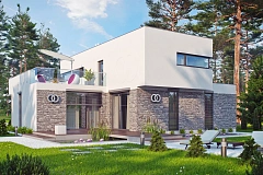 Koмфортабельный особняк в стиле модерн элегантного дизайна.