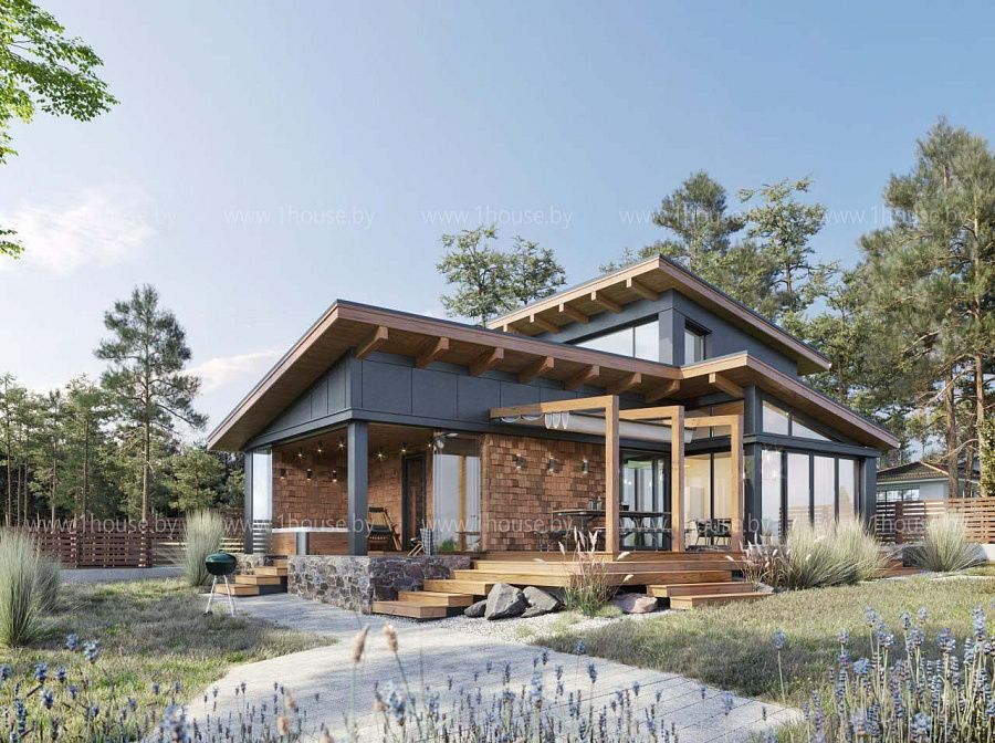 Современная баня в Зацени