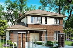 Вариант двухэтажного дома Zx24 c измененной планировкой