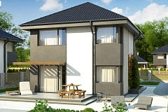 Современный двухэтажный дом с практичной планировкой