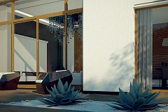 Одноэтажный дом в стиле современного минимализма