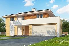 Проект комфортабельного двухэтажного коттеджа современного дизайна