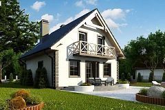 Версия проекта дома Z1 без люкарен.