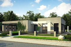 Проект комфортного одноэтажного дома с 4 спальнями